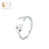 Nuevo Anillo Abierto de Abeja de Pegamento Lindo de Plata de Ley 925 para Mujer Estilo Coreano Simple Estilo Bosque Estilo Pastoral Joyería de Mano