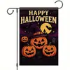 Banderas de Jardín de Halloween Transfronterizas, Lindas Decoraciones Festivas de Fantasmas, Banderas para Jardín y Patio, Banderas de Bienvenida para la Puerta Principal