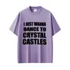 Eu Só Quero Dançar com Camiseta Crystal Castles para Homens e Mulheres Hip Hop Gótico