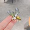 Moda Coreana Broche de Abelha com Gotejamento de Óleo 2026 Novo Modelo Broche de Alta Qualidade Pin de Emblema Acessório para Casaco Terno