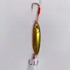 Cuchillo azul Luya placa de hierro cebo agua dulce tiro largo lanzamiento desde la orilla pluma tres anzuelos abalorios de placa de hierro pez lubina cebo de imitación