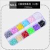 Set de uñas de 12 cuadrículas perla semirredonda fondo plano media perla suelta cuentas redondas no porosas joyería para uñas DIY al por mayor