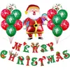 Conjunto Simples de Bolas de Natal Papai Noel Rindo Boneco de Neve Rena Estampado Arranjo de Decoração de Festa