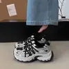 Nicho versátil con cordones transpirables color block que aumentan la altura deportes al aire libre funcionales verano suela gruesa zapatos de papá nuevos 2026