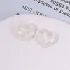 Onda de Agua Translúcido Corazón Colorido Corazón de Durazno Parche Funda para Teléfono Celular Pendientes Pasador para el Cabello de Mujer Accesorios de Joyería DIY Venta al por Mayor