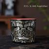 Artesanía Vintage en Laca Dorada y Plateada Patrón Glotón Taza Maestra de Cerámica Taza Individual Taza de Té Especial Personalizada Taza de Té de Alta Calidad
