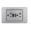 Interruptor Doméstico Empotrado GFCI Transfronterizo Venta Directa del Fabricante Tipo Oculto Panel 118 Enchufe de Protección contra Fugas 20A