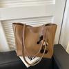 Bolso Tote de Gran Capacidad para Mujer 2023 Otoño e Invierno Nuevo Bolso de Mano Simple y a la Moda Retro Casual para Ir al Trabajo Bolso de Hombro