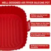 Bandeja de Silicone para Air Fryer Amazon, Bandeja Quadrada Dobrável Tridimensional, Bandeja Especial para Forno Air Fryer, Tapete de Silicone