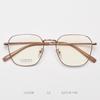 2238 Gafas de montura metálica de titanio japonés y coreano de borde fino para miopía leve para hombre y mujer Montura lisa sencilla artística de celebridad de internet Estilo universitario