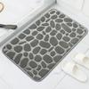 Tapete de Piso con Relieve de Guijarros Transfronterizo Tapete Absorbente de Franela Baño Antideslizante Tapete para Pies Alfombra de Piedras Pequeñas para Baño