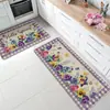 Tapete de Cozinha com Estampa de Flores da Primavera Transfronteiriço St. Capacho do Dia de São Patrício Veludo Cristal Duas Peças Fácil de Cuidar
