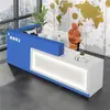Mostrador de Caja Registradora Sencillo, Recepción de Empresa, Mostrador de Recepción Esquinero Lacado, Mostrador Iluminado para Barbería Salón de Belleza
