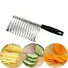 Cuchillo Ondulado para Papa, Cuchillo para Papa, Cortador de Verduras Multifuncional para Uso Doméstico en Cocina, Cortador de Tiras Elegante, Herramienta para Cortar Papas en Rejillas