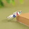 Anillo de Plata Pura Rey Ciervo Dorado con Diseño de Nicho, Pintado con el Mantra de Seis Palabras, Superficie Grabada, Anillo para Dedo Índice de Plata Pura 999