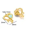 Colgante de Acero Inoxidable con Incrustaciones de Diamantes Estilo Francés Mariposa Luna Corazón Dorado Accesorios para Collar Pulsera Joyería Venta al por Mayor Transfronteriza