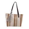 Bolso Tote de Rayas Verticales de Gran Capacidad 2024 Otoño e Invierno Nueva Moda Simple Hombro Commuter Axilar