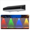 Luzes Lavadoras de Parede Solares Transfronteiriças, Luzes de Atmosfera Coloridas para Exterior, Luzes de Cercas Impermeáveis para Exterior, Luzes Decorativas de Cercas, Luzes de Jardim