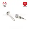 F136 titanio bolsa Colgante de cono de diamante clavo de labio clavo de hueso de oreja fábrica venta al por mayor G23 aleación de titanio joyería para perforación corporal