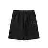 Shorts Esportivos de Cintura Alta para Mulheres Plus Size Branco Cinza Calças de Cinco Pontos Verão Americano Solto Casual Calças de Corrida