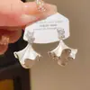 Pendientes de Borla con Hojas de Ginkgo, Perlas de Imitación, Circonitas Dulces y Aguja de Plata, Pendientes de Moda Únicos, de Nicho, Elegantes y de Alta Gama para Mujer