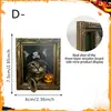 Ímã de geladeira de madeira de camada dupla criativo de gato de Halloween estilo vintage decoração de casa decoração magnética criativa