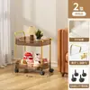 Estante de Exhibición para Snacks Estante de Almacenamiento Sala de Estar Cocina Baño Dormitorio Esencial de Múltiples Niveles de Pie Carrito Pequeño Móvil