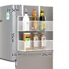 Prateleira de armazenamento lateral para geladeira de cozinha, montada na parede, multifuncional, multicamadas, para armazenar temperos e filme plástico