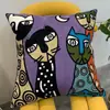 Funda de Almohada Impresionista Artística Cojín Lumbar con Estampado Abstracto de Picasso, Cojín Decorativo para Sofá Estilo Europeo