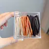 Diademas de Colores para Mujer, Estilo Coreano Negro, Bandas de Goma Desechables Engrosadas, Accesorios para el Cabello, Anillos para el Cabello que No Dañan el Cabello