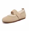 Outono e Inverno Novos Mary Jane Pele de Ovelha Shearling Botas de Neve Confortáveis Casuais Versáteis Sapatos de Ballet Sapatos Peludos Femininos