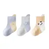 Meias de Bebê Cuidadosamente Selecionadas para Primavera e Verão, Meias de Malha Fina, Meias de Algodão para Bebês, Meias Sem Costura para Crianças, Meninos e Meninas, com Design de Orelhinhas