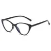 Gafas lisas de moda europeas y americanas montura de gafas ojo de gato retro montura de gafas de moda ins gafas transparentes personalizadas color gelatina