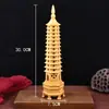Adorno de Torre Wenchang de Trece Pisos de Latón para Escritorio de Oficina, Estudio, Decoración de Sala de Estar, Artesanías Metálicas Vintage de Cobre Puro