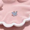 Pendientes de Acero de Titanio con Esmalte Perlado de Mariposa, Frescos y Dulces, Pendientes de Goteo de Aceite de Nicho con un Toque de Alta Gama, Súper de Ensueño y Versátiles