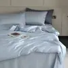 Conjunto de cama de luxo de 60S Tencel Austríaco Lenzing de quatro peças, lençol de gelo de verão, capa de edredom, lençol com elástico, produtos de seda