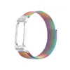 Adequado para moldura de relógio de metal tipo armadura de ar para Google Fitbit, pulseira de metal magnética Milan colorida para Google