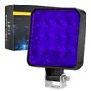 Luz LED de Trabajo para Coche 12V Mini Cuadrada de Plástico 16 Luces 48W Luz Auxiliar de Conducción Faro Modificado