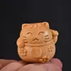 Talla en Madera de Tuya Dumbo Dibujo Animado Lindo Regalo para Niños Elefantito Mascota Hecha a Mano Adornos de Mano para el Hogar