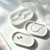 Molde de silicona para posavasos engrosado, bandeja para resina y yeso DIY, molde de almacenamiento de plato ovalado, modelo nuevo en stock