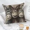 Fronha de Pelúcia Curta Fronha Estampada de Pelúcia Bordado Imitação Transfronteiriça Temu Fabricante Atacado Fronha para Sofá de Casa
