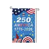 Bandeira de Jardim Personalizada Transfronteiriça para o 250º Aniversário dos Estados Unidos Bandeira da América de 250 Anos
