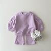Ropa de principios de primavera Traje para niños Estilo coreano Ropa para niños Traje de primavera y otoño para bebé Conjunto de dos piezas Camiseta interior y leggings para bebé niña