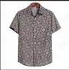 2024 Nueva Camisa con Elementos Creativos de Comercio Transfronterizo Impresión Digital 3D Camisa Holgada de Manga Corta de Moda Top para Hombre