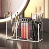 Porta lapices para sombras de ojos y labiales, caja organizadora transparente de acrílico, contenedor de almacenamiento para cosméticos y papelería