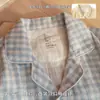 Conjunto de Pijama de Manga Larga y Pantalón Largo para Pareja Estilo Japonés Yuyue, Color Caramelo Muji, Gasa de Doble Capa, Sin Costuras Laterales
