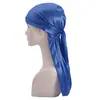 Chapéu de Pirata de Alta Qualidade, Tamanho Grande, Unissex, Cetim de Seda Falsa, Cauda Longa, Turbante Elástico, Chapéu para Quimioterapia