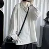 Camisa Floral para Hombre Estilo Coreano Moderna Holgada Estilo Hong Kong Estilo Japonés Camisa Ins Casual Versátil Cachorro Guapo Hip-hop Chaqueta de Estudiante