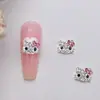 Acessórios de Unha Desenho Animado Kitty Kitty Liga Completa de Diamante Animal Fofo de Liga Acessórios de Unha DIY Diamante