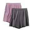 Pantalones cortos de verano para mujer, de modal, talla grande, con bolsillos, antiluz, de tres piezas, de cintura alta, informales, para el hogar, paquete de 2